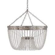 Currey and Company - 9685 - Eight Light Chandelier - Highbrow Chandelier - Contemporary Silver Leaf/Distressed Silver Leaf