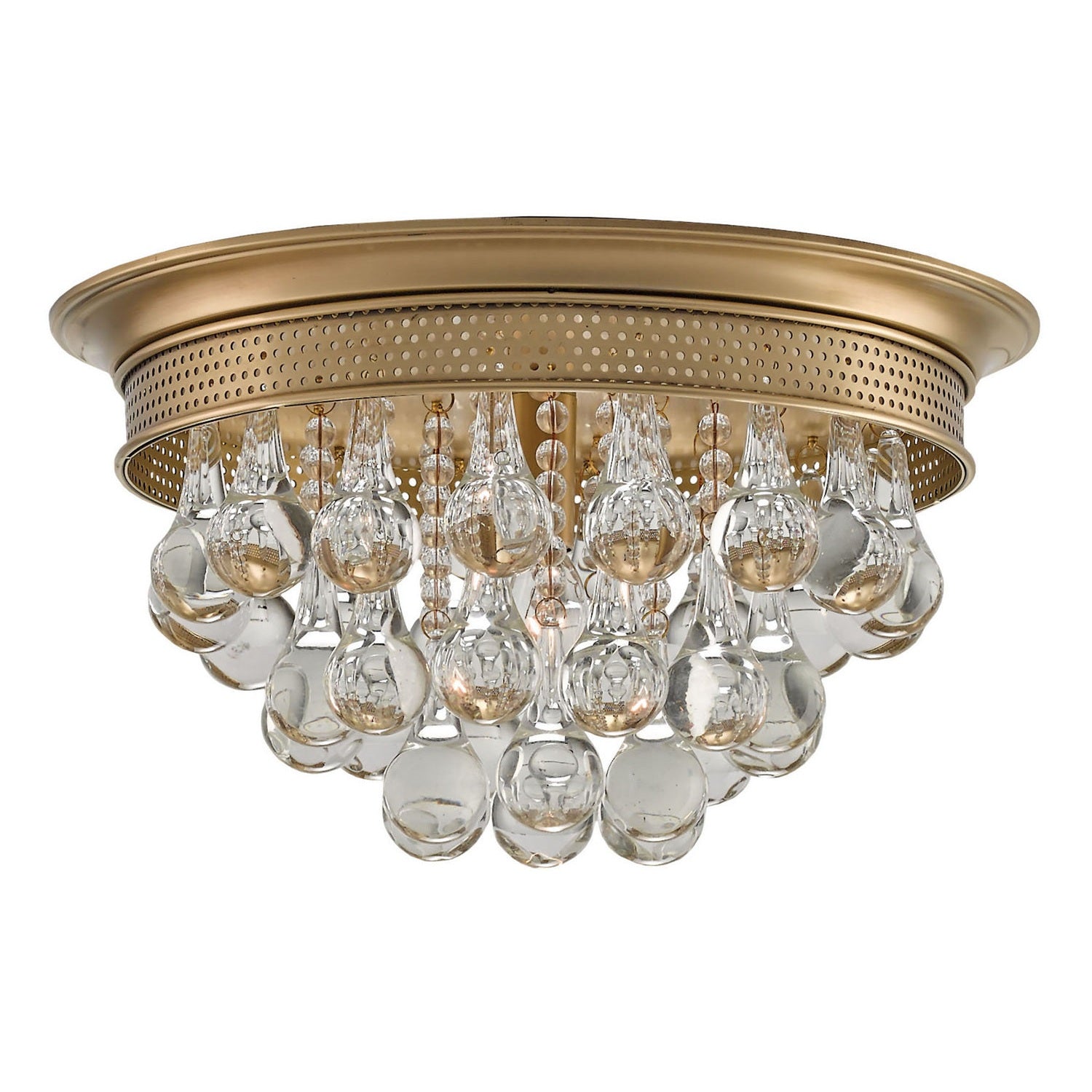 Currey and Company - 9999-0002 - One Light Flush Mount - Worthing Brass Flush Mount - Antique Brass