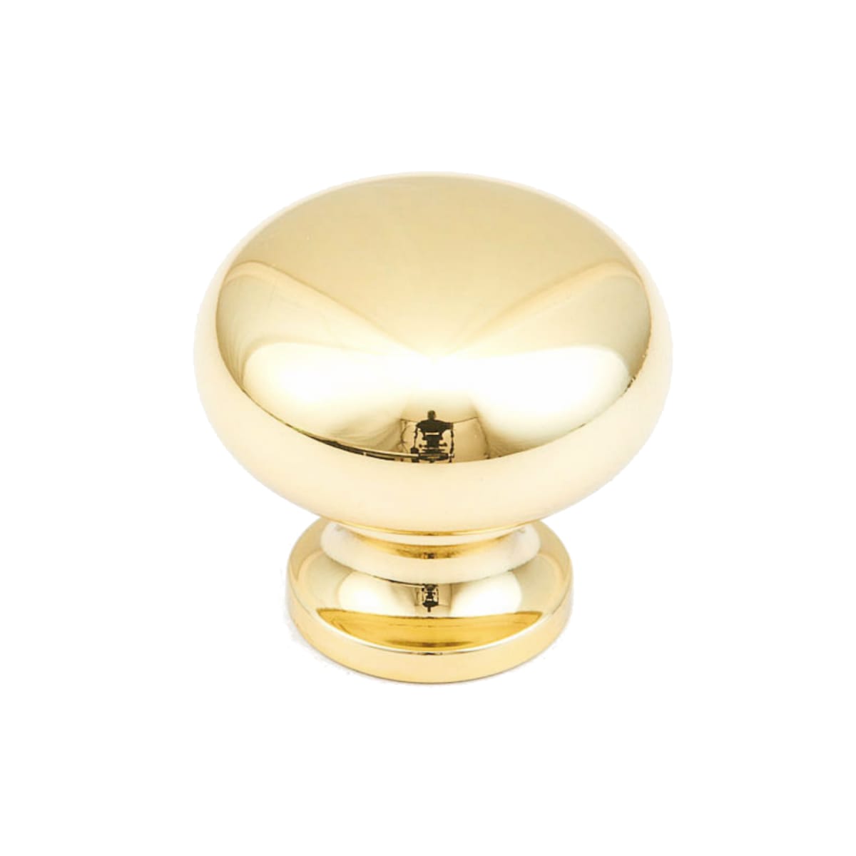 Baroque 1-1/4" Solid Brass Traditional Mushroom Round Smooth Luxury Cabinet Knob / Drawer Knob