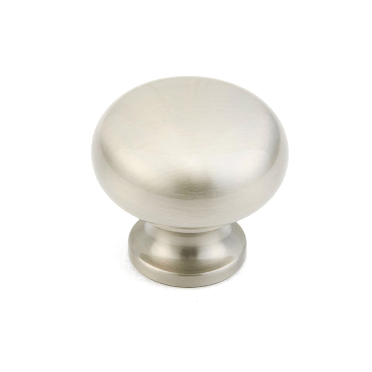 Schaub and Company - 706-15 - Baroque 1-1/4" Solid Brass Traditional Mushroom Round Smooth Luxury Cabinet Knob / Drawer Knob in Satin Nickel