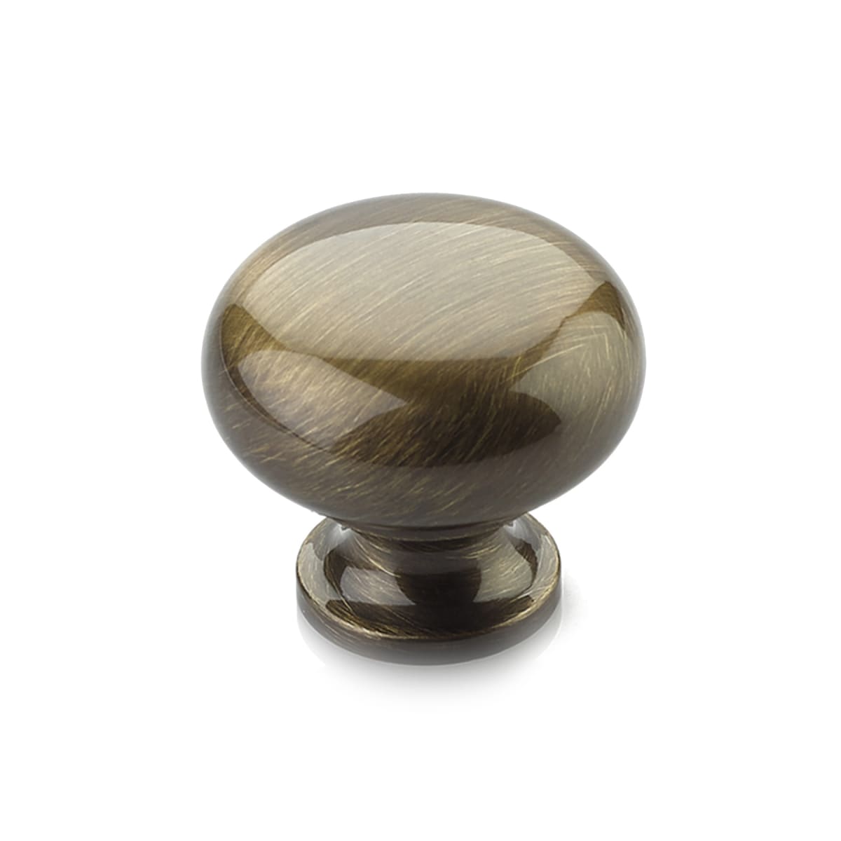 Baroque 1-1/4" Solid Brass Traditional Mushroom Round Smooth Luxury Cabinet Knob / Drawer Knob