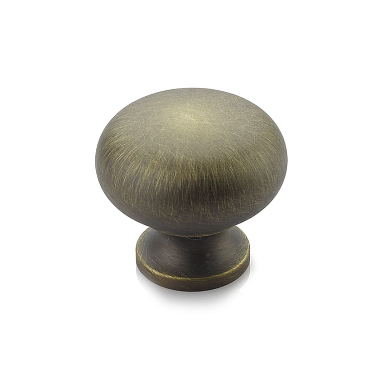 Baroque 1-1/4" Solid Brass Traditional Mushroom Round Smooth Luxury Cabinet Knob / Drawer Knob
