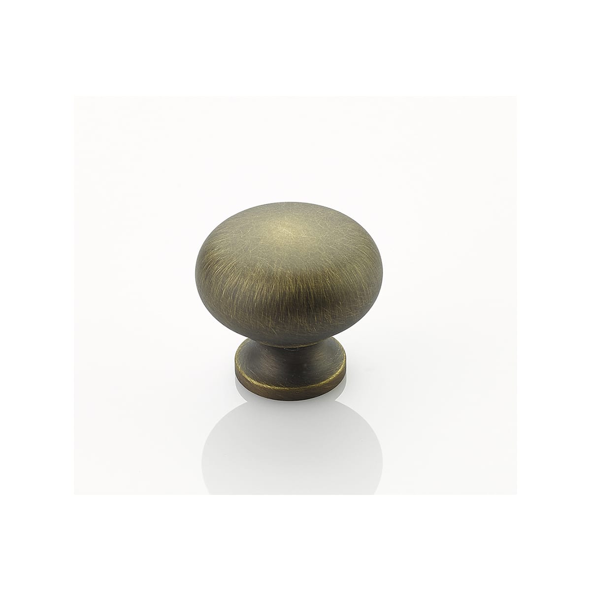 Schaub and Company - 706-ALB-25PACK - 2 Pack5 - Traditional Designs 1-1/4" Smooth Round Mushroom Solid Brass Cabinet Knobs in Antique Light Brass