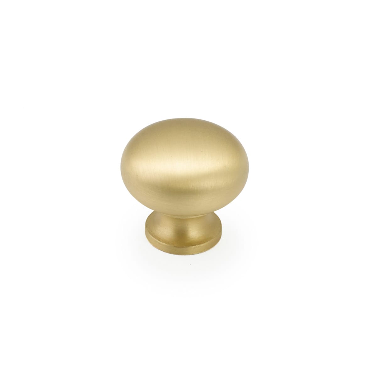 Baroque 1-1/4" Solid Brass Traditional Mushroom Round Smooth Luxury Cabinet Knob / Drawer Knob