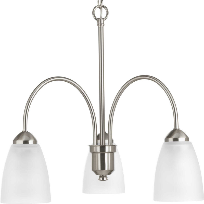Progress Lighting - P4734-09 - Three Light Chandelier - Gather - Brushed Nickel