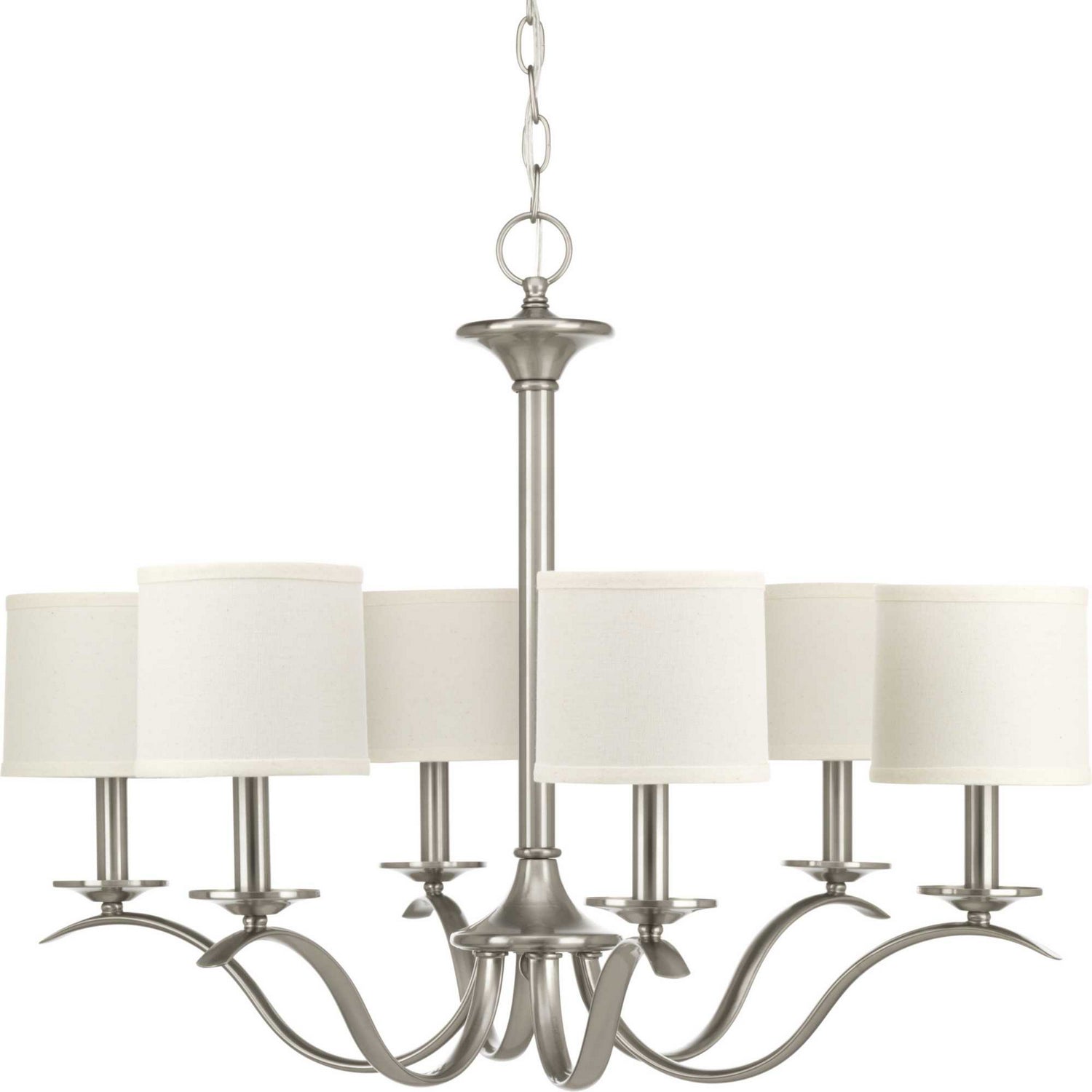 Progress Lighting - P4739-09 - Six Light Chandelier - Inspire - Brushed Nickel