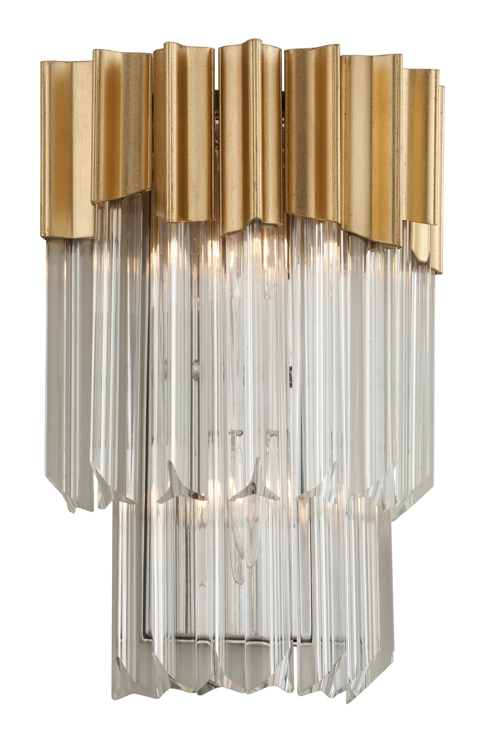 Corbett Lighting - 220-12-GL/SS - Two Light Wall Sconce - Charisma - Gold Leaf W Polished Stainless