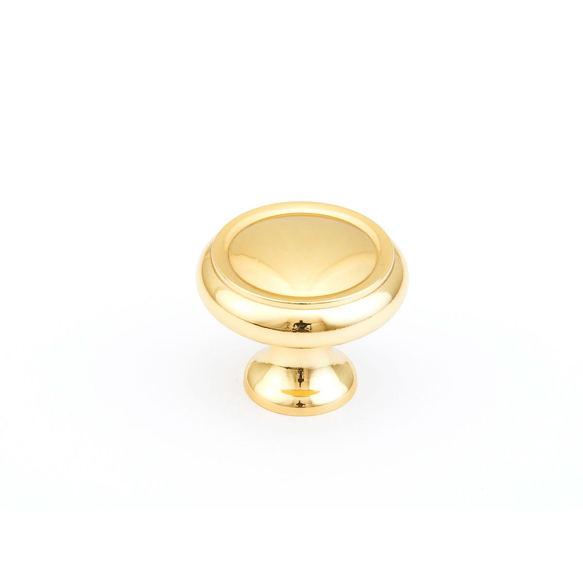 2 Pack5 - Traditional Designs 1-1/4" Rimmed Round Mushroom Solid Brass Cabinet Knobs