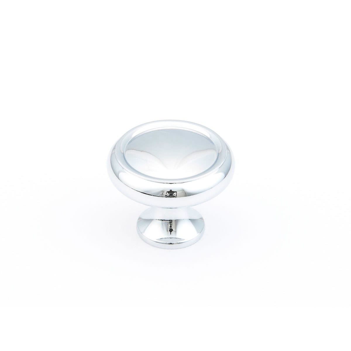 Baroque 1-1/4" Solid Brass Traditional Mushroom Ringed Cabinet Knob