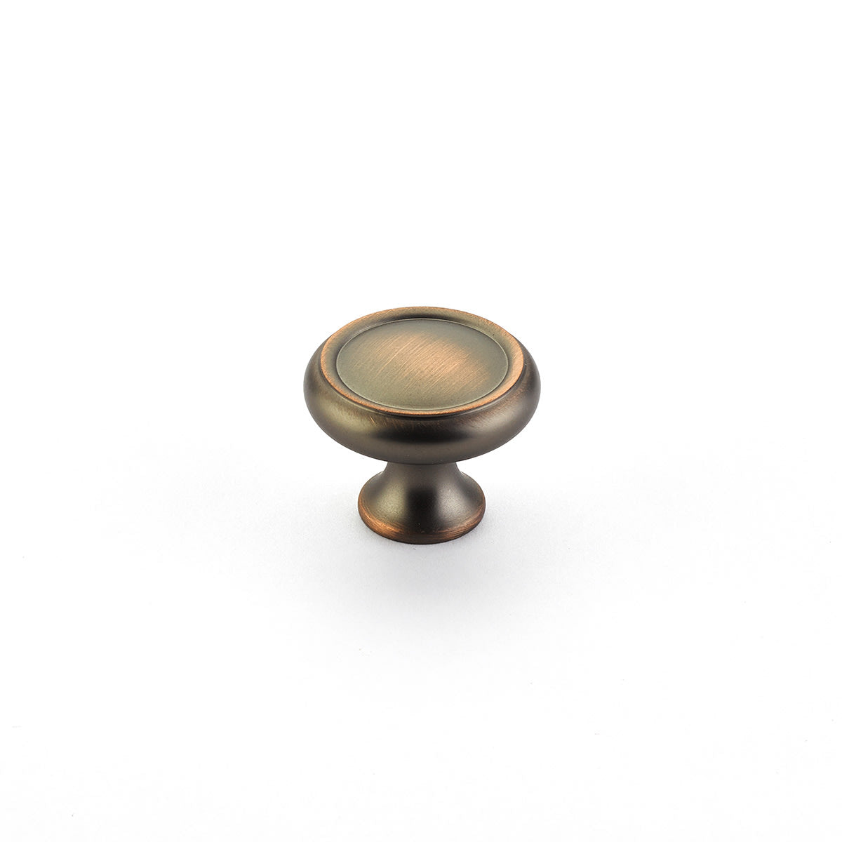 2 Pack5 - Traditional Designs 1-1/4" Rimmed Round Mushroom Solid Brass Cabinet Knobs