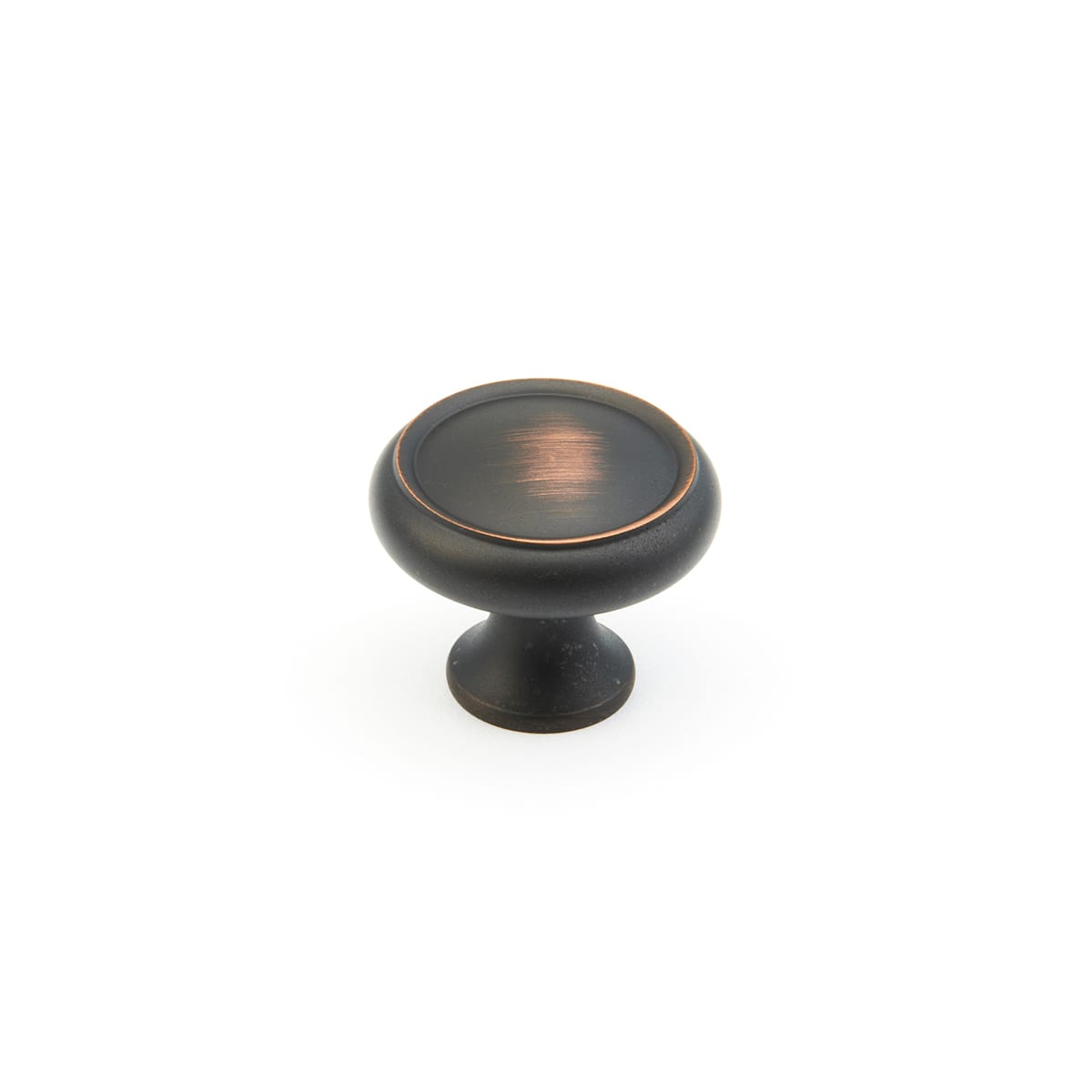 2 Pack5 - Traditional Designs 1-1/4" Rimmed Round Mushroom Solid Brass Cabinet Knobs