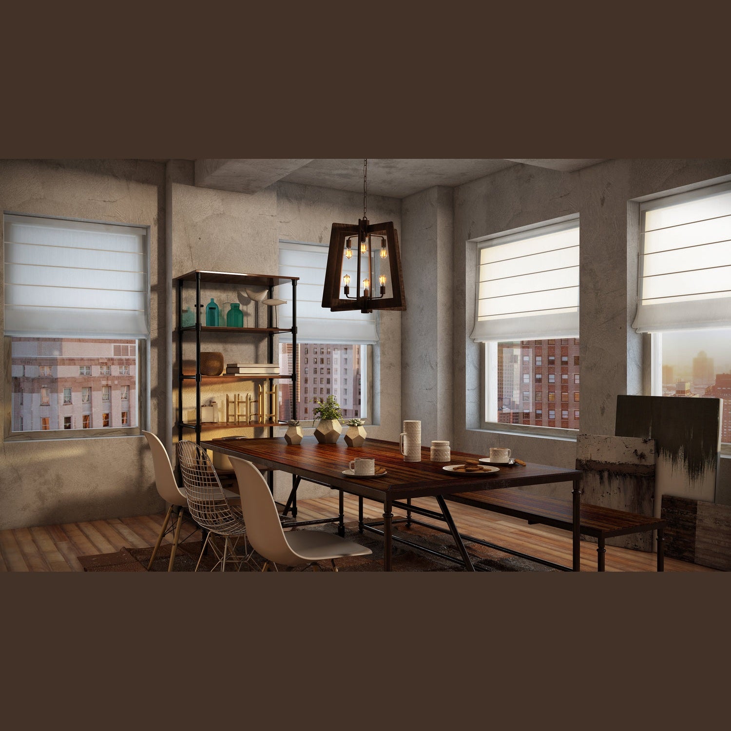 Varaluz - 268F06SL - Six Light Chandelier - Lofty - Steel