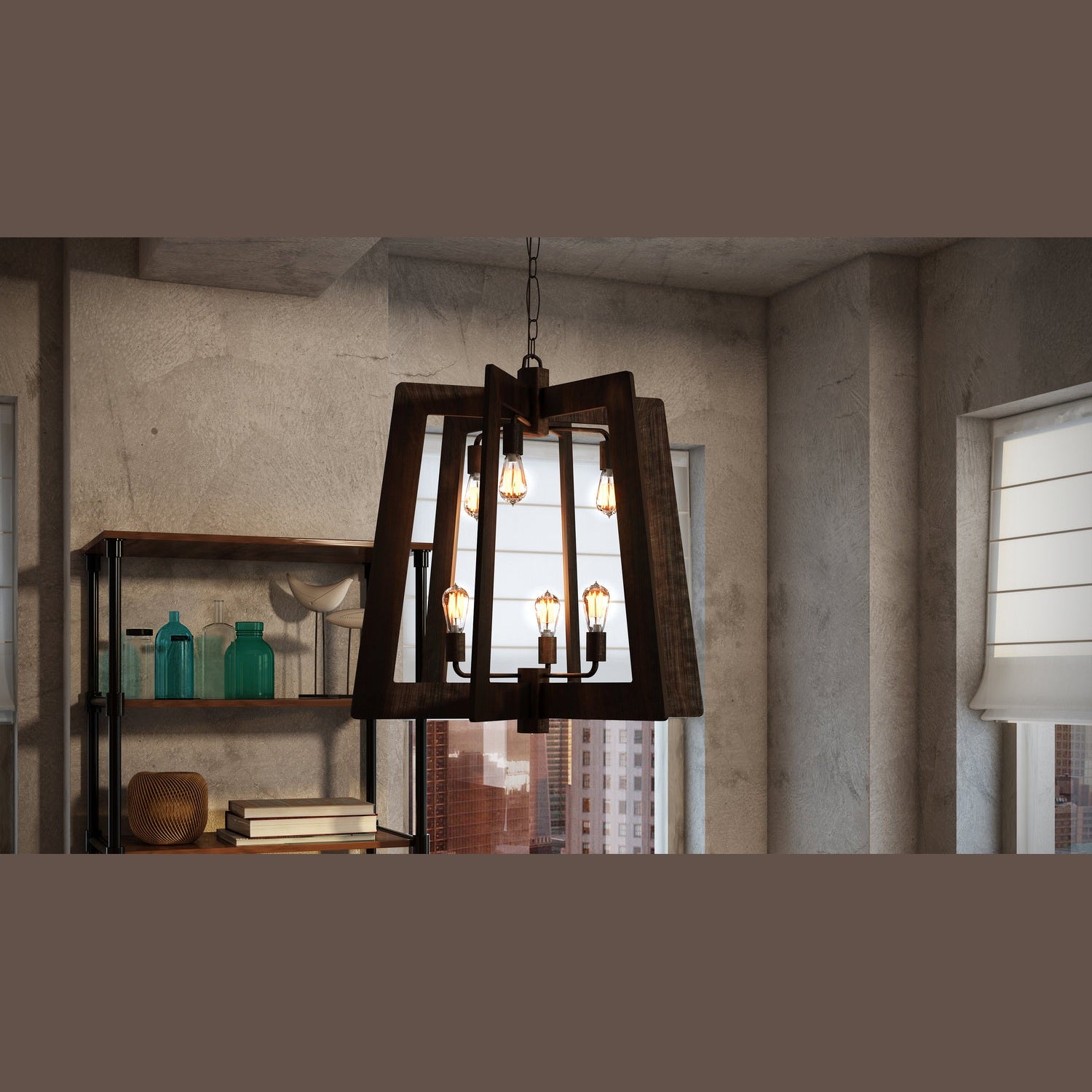 Varaluz - 268F06SL - Six Light Chandelier - Lofty - Steel
