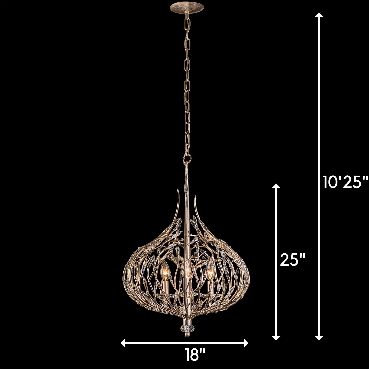 Varaluz - 271P03GD - Three Light Pendant - Bask - Gold Dust