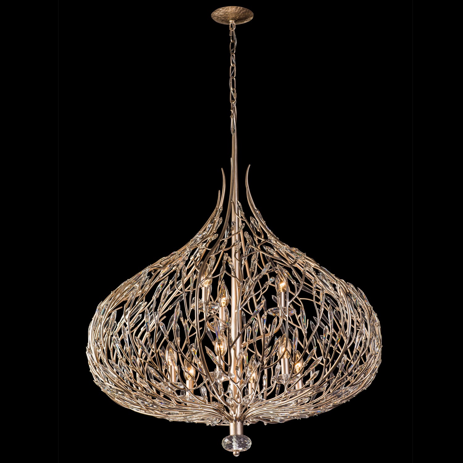 Varaluz - 271P09GD - Nine Light Pendant - Bask - Gold Dust