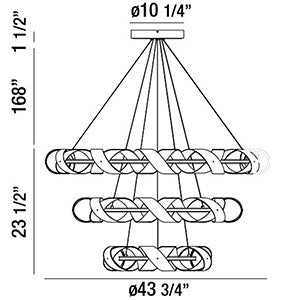 Eurofase - 30082-014 - LED Chandelier - Banderia - Bronze-Gold