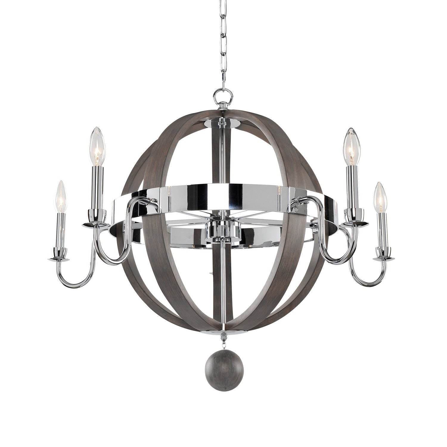 Kalco - 300481CH - Five Light Chandelier - Sharlow - Chrome