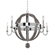 Kalco - 300481CH - Five Light Chandelier - Sharlow - Chrome