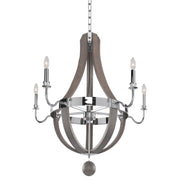 Kalco - 300482CH - Five Light Chandelier - Sharlow - Chrome