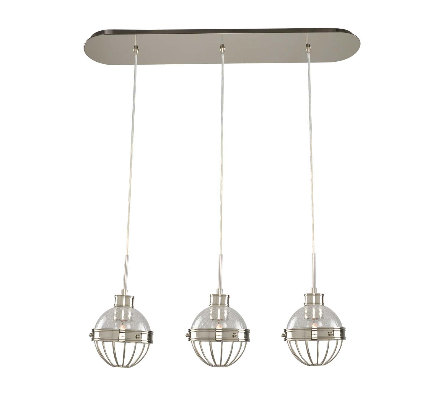 Kalco - 311343PN - Three Light Island Pendant - Montauk - Polished Nickel