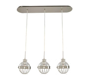 Kalco - 311343PN - Three Light Island Pendant - Montauk - Polished Nickel