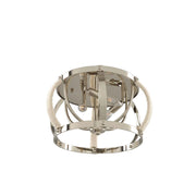 Kalco - 312540PN - Three Light Flush Mount - Bradbury - Polished Nickel