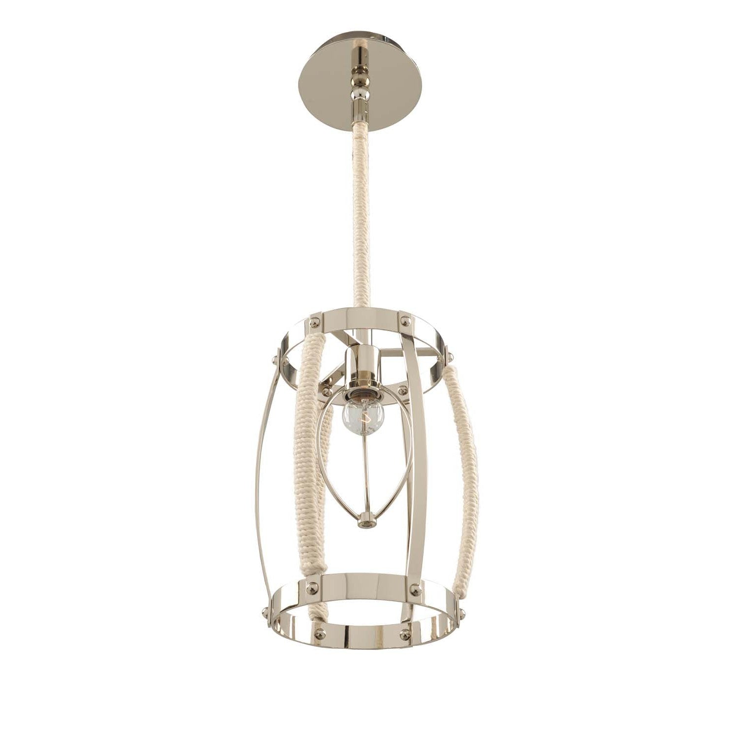 Kalco - 312550PN - One Light Mini Pendant - Bradbury - Polished Nickel