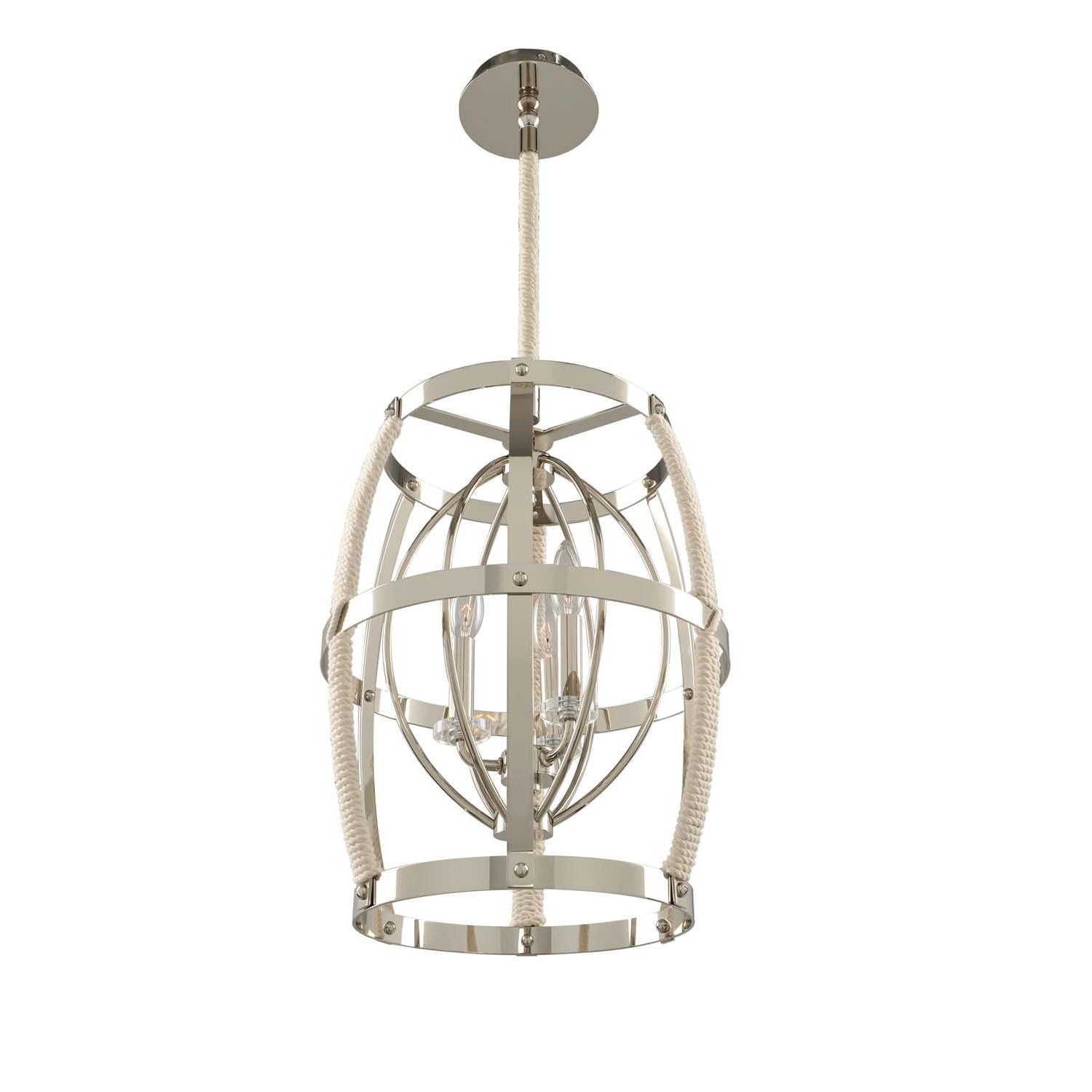 Kalco - 312551PN - Three Light Pendant - Bradbury - Polished Nickel