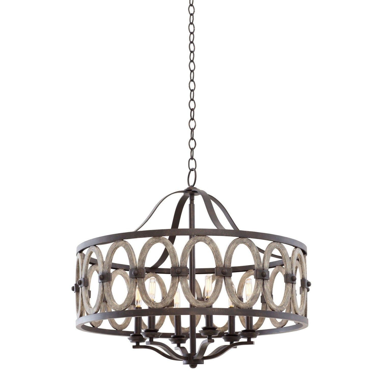 Kalco - 500251FG - Six Light Pendant - Belmont - Florence Gold