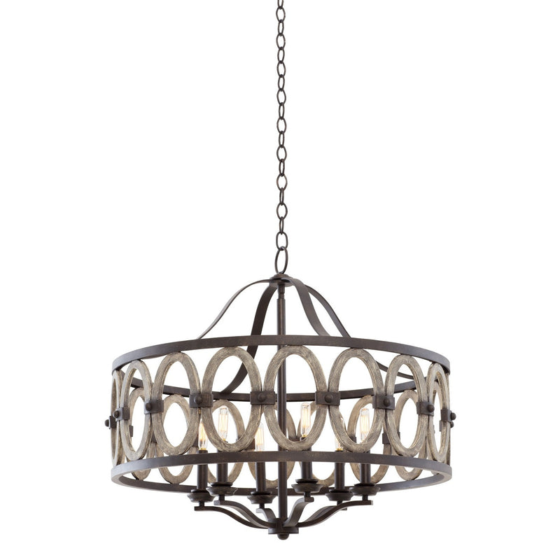 Kalco - 500251FG - Six Light Pendant - Belmont - Florence Gold