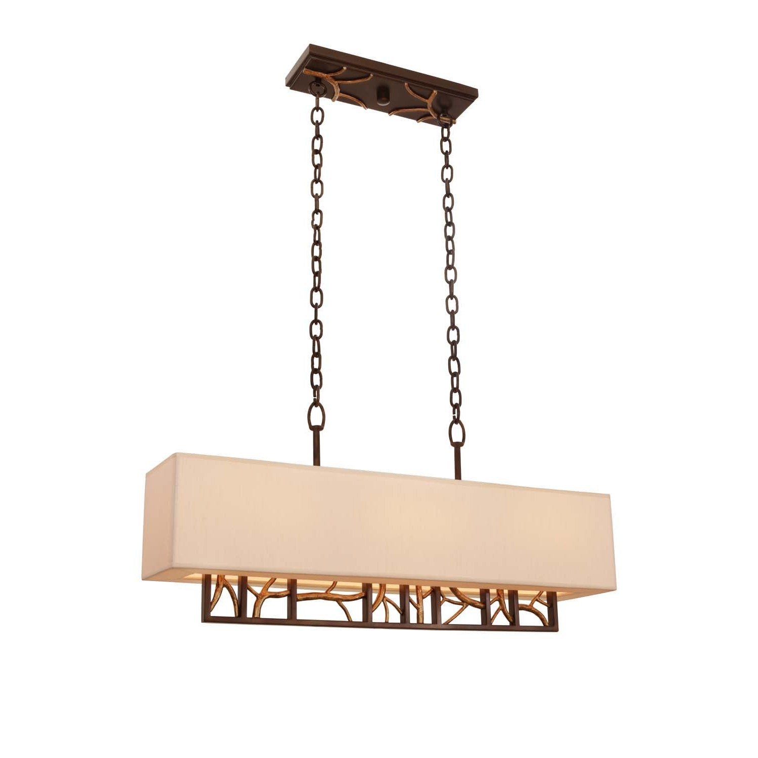 Kalco - 504160BZG - Six Light Island Pendant - Hudson - Bronze Gold