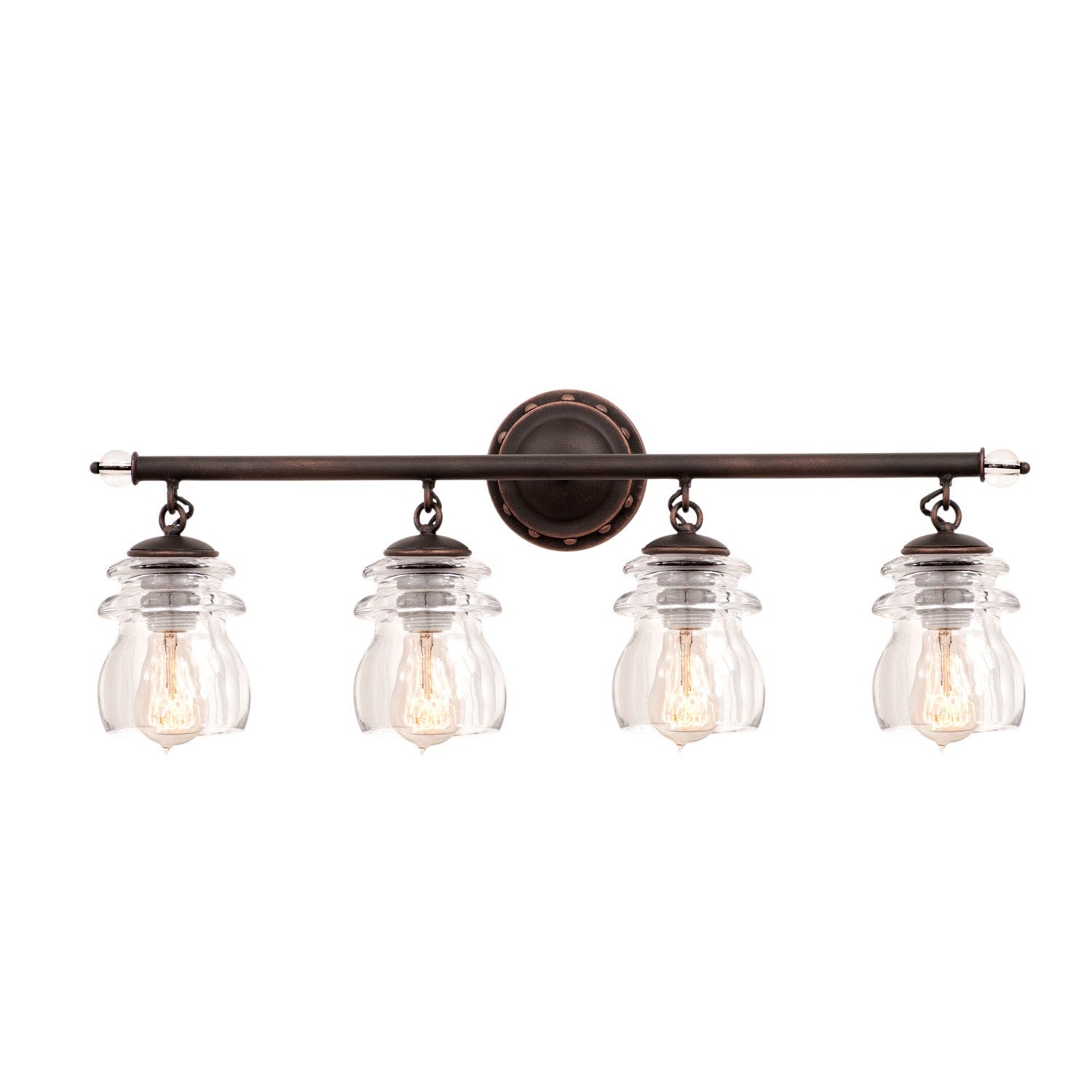 Kalco - 6314AC - Four Light Bath - Brierfield - Antique Copper