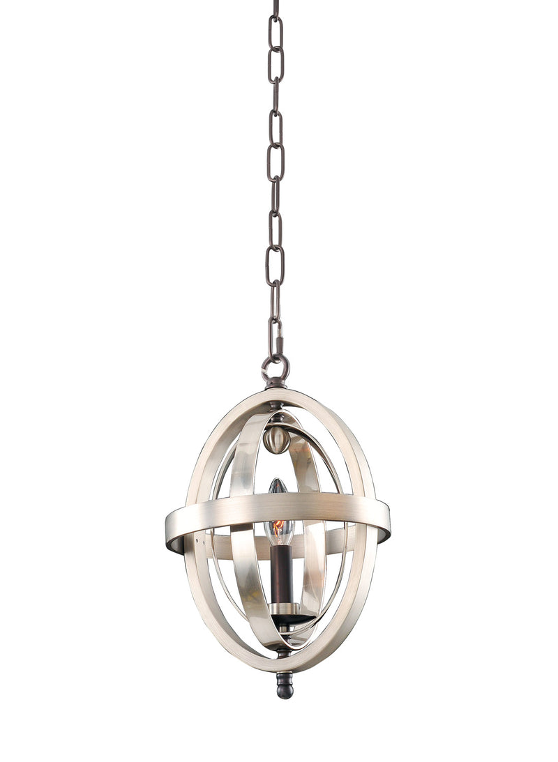 Kalco - 6590PSN - One Light Mini Pendant - Rothwell - Polished Satin Nickel