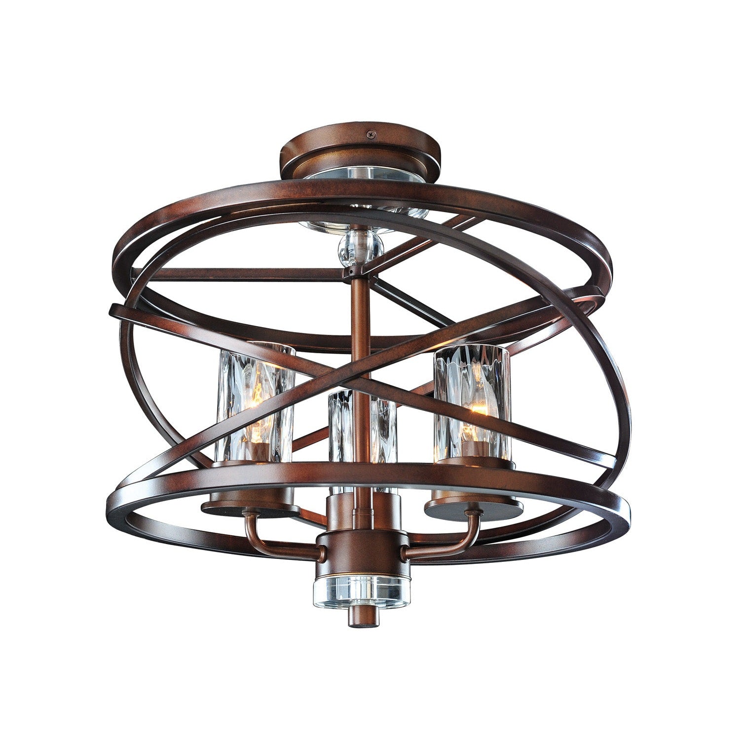 Kalco - 6605EZ - Three Light Semi Flush Mount - Eternity - Etruscan Bronze