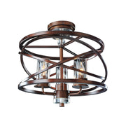 Kalco - 6605EZ - Three Light Semi Flush Mount - Eternity - Etruscan Bronze