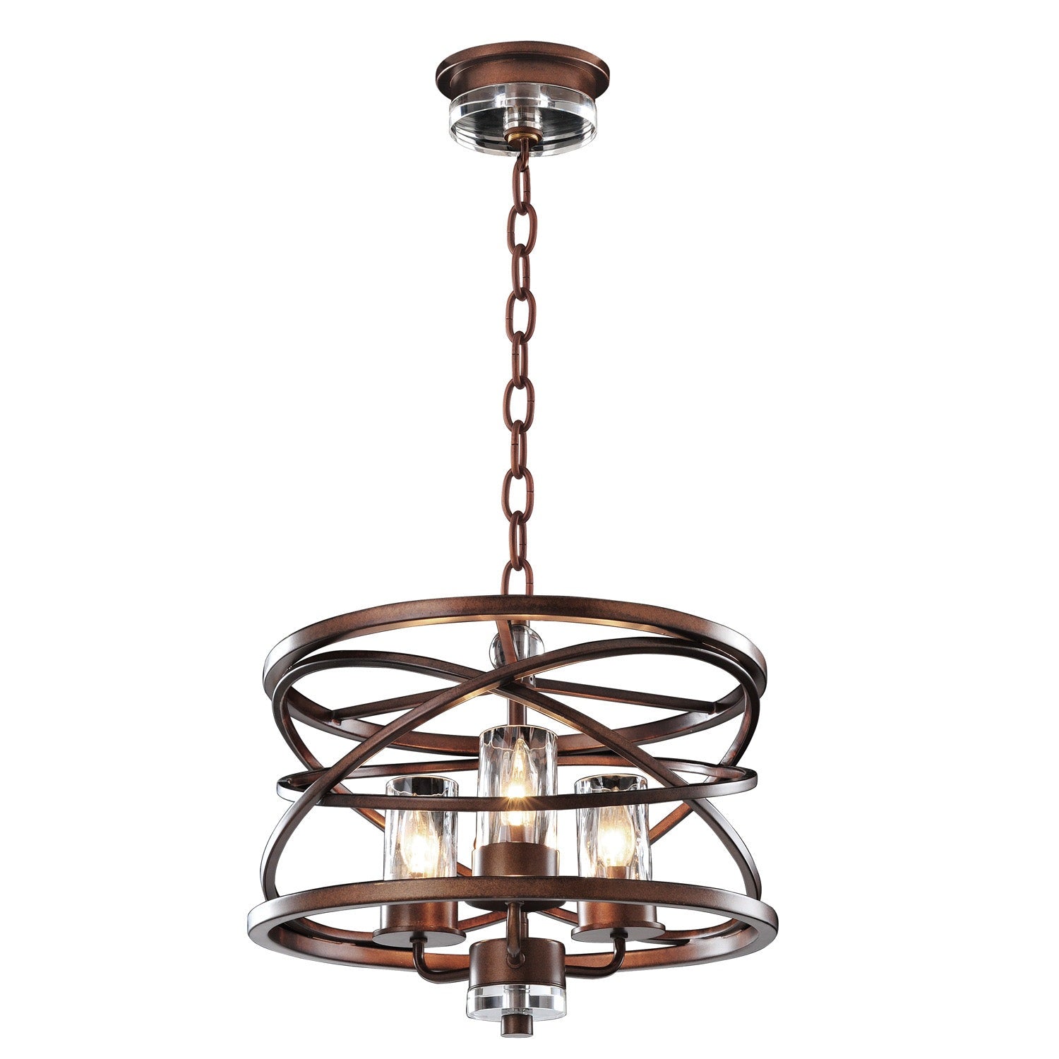 Kalco - 6606EZ - Three Light Pendant - Eternity - Etruscan Bronze