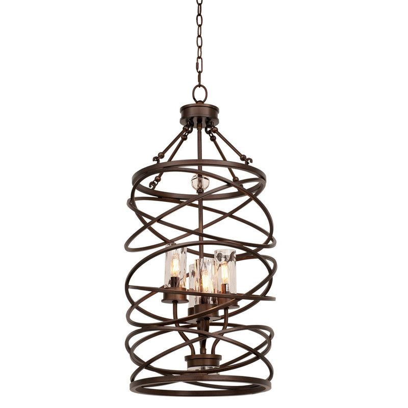 Kalco - 6607EZ - Four Light Foyer Pendant - Eternity - Etruscan Bronze