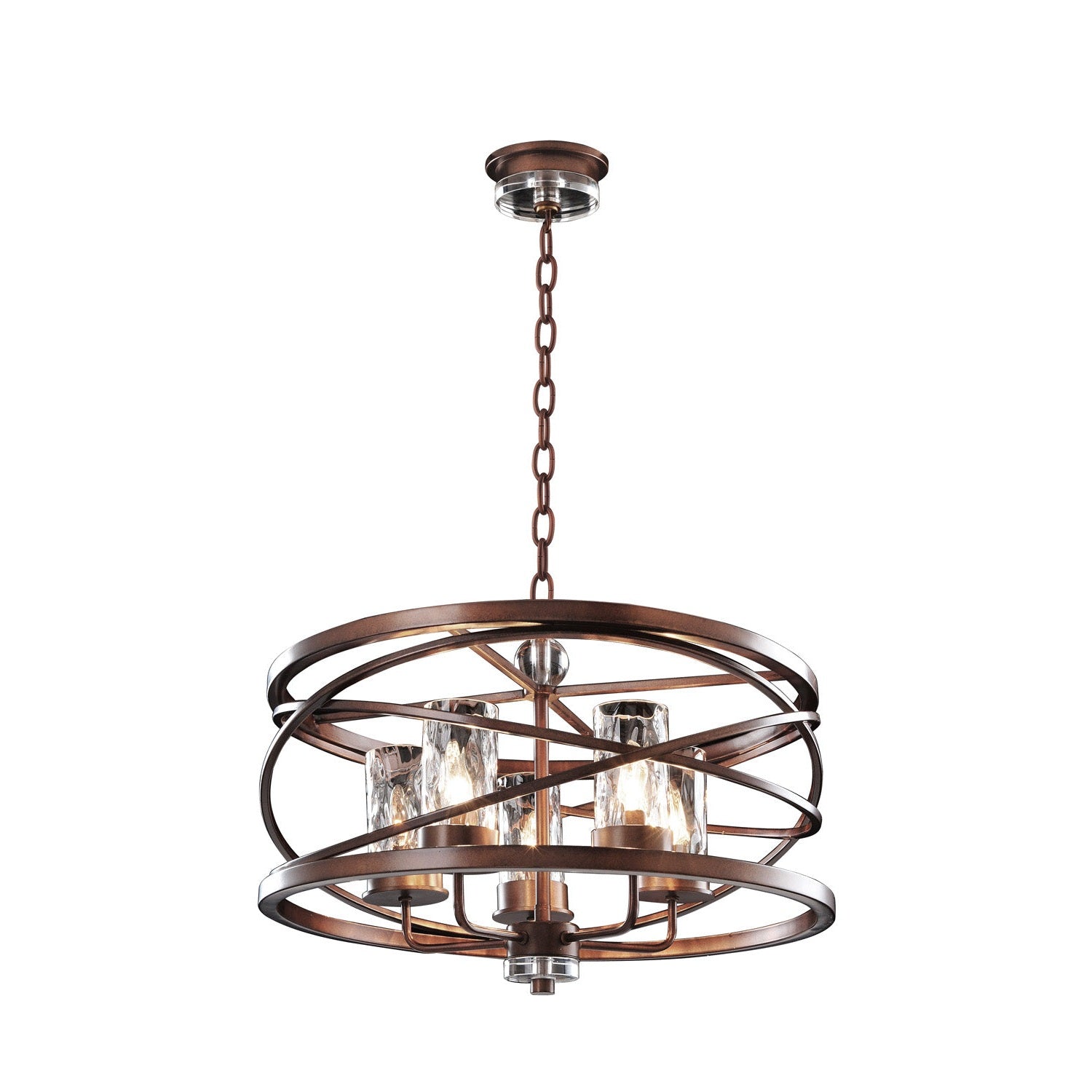 Kalco - 6609EZ - Five Light Pendant - Eternity - Etruscan Bronze