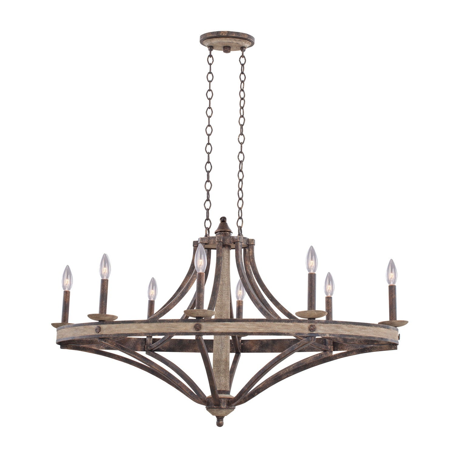 Kalco - 7048FG - Eight Light Chandelier - Coronado - Florence Gold