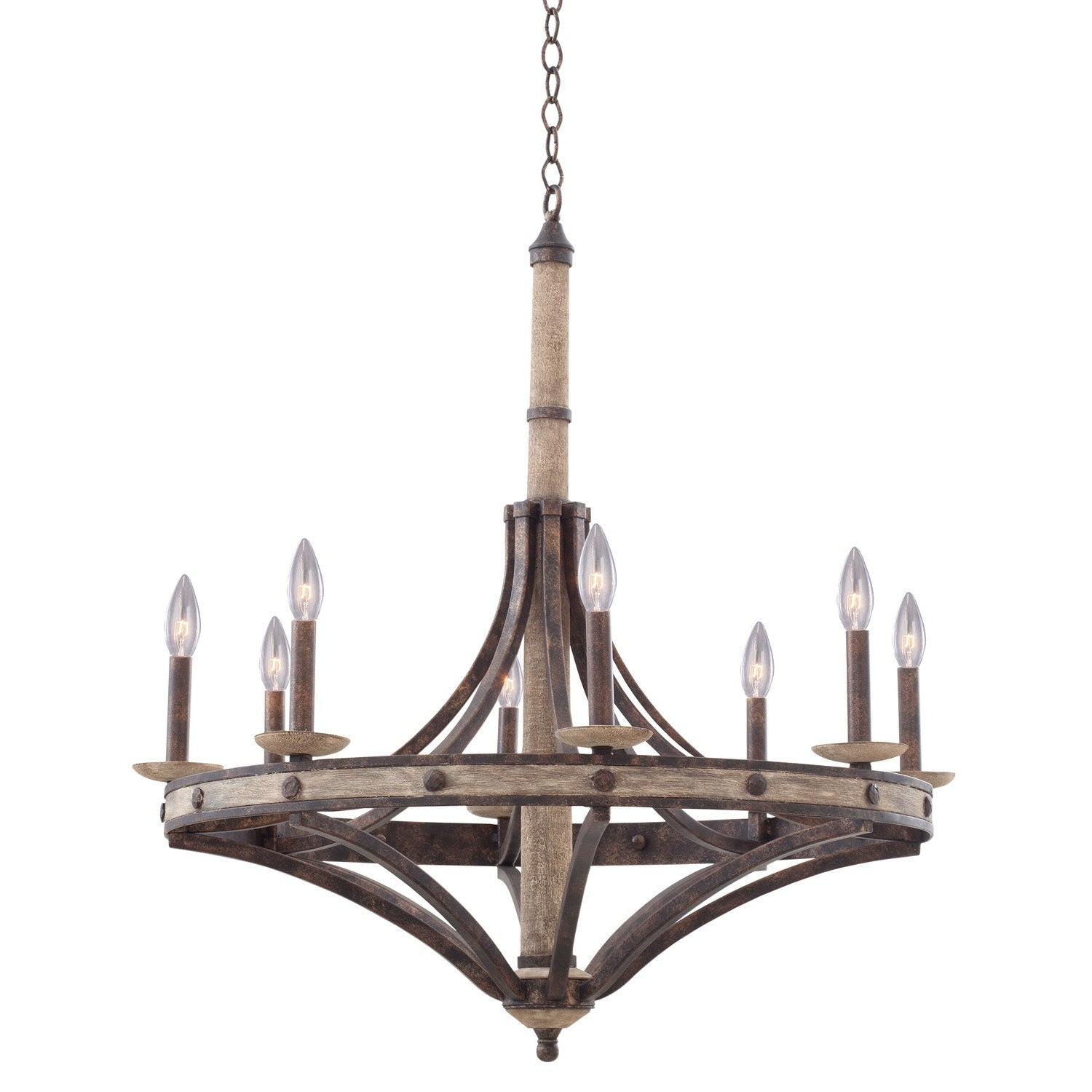 Kalco - 7049FG - Eight Light Chandelier - Coronado - Florence Gold