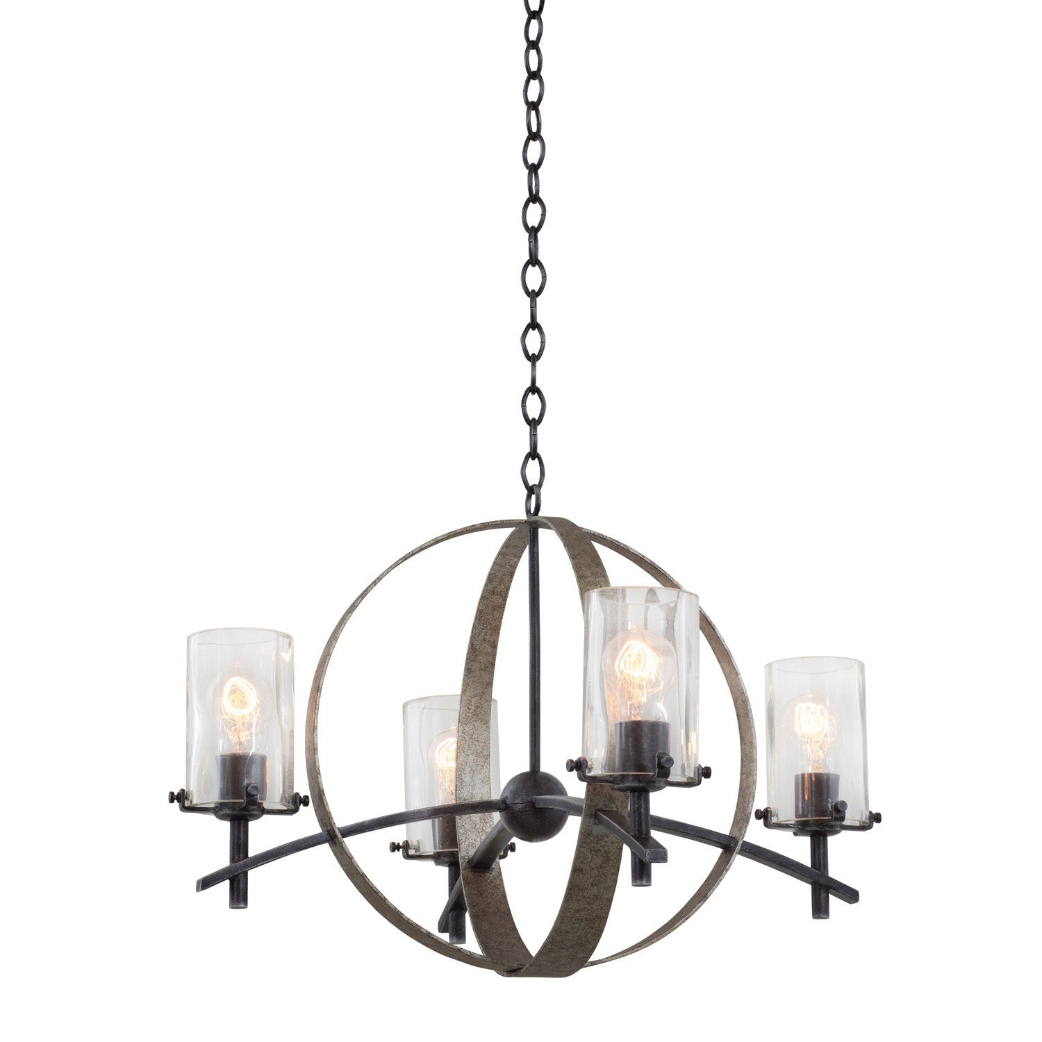 Kalco - 7097VI - Four Light Chandelier - Irvine - Vintage Iron