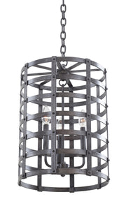 Kalco - 7403VI - Three Light Hanging Lantern - Townsend - Vintage Iron