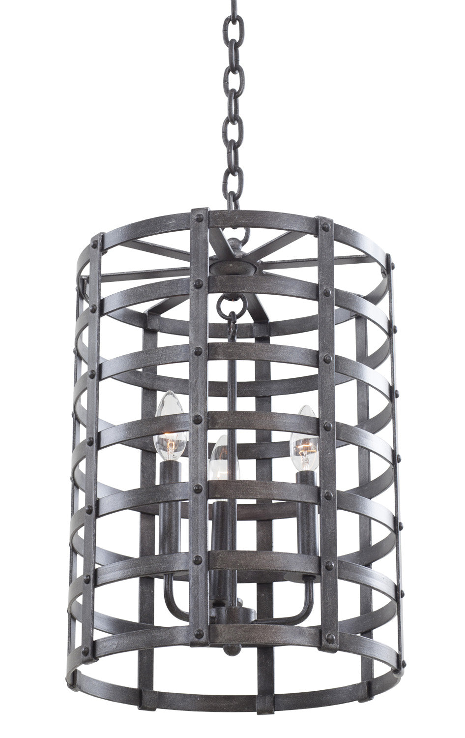 Kalco - 7403VI - Three Light Hanging Lantern - Townsend - Vintage Iron