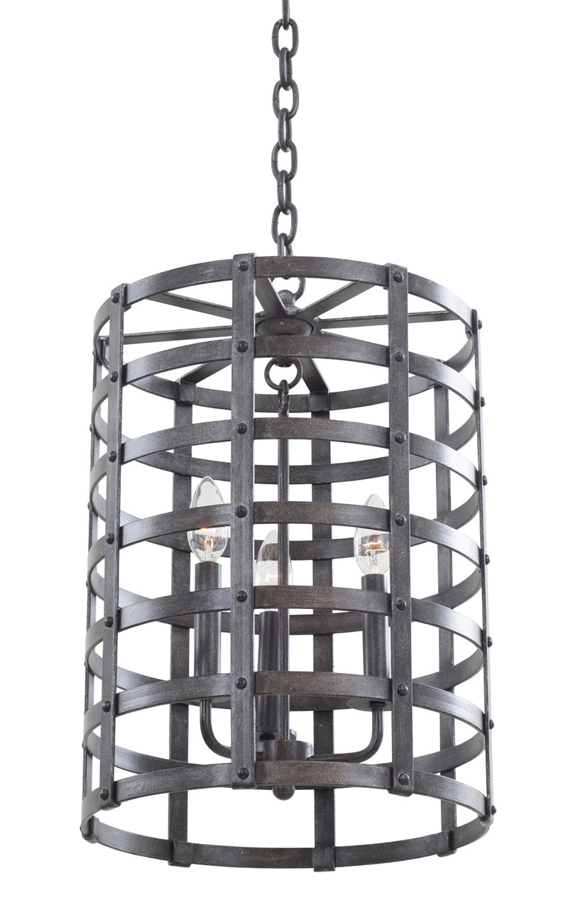 Kalco - 7403VI - Three Light Hanging Lantern - Townsend - Vintage Iron