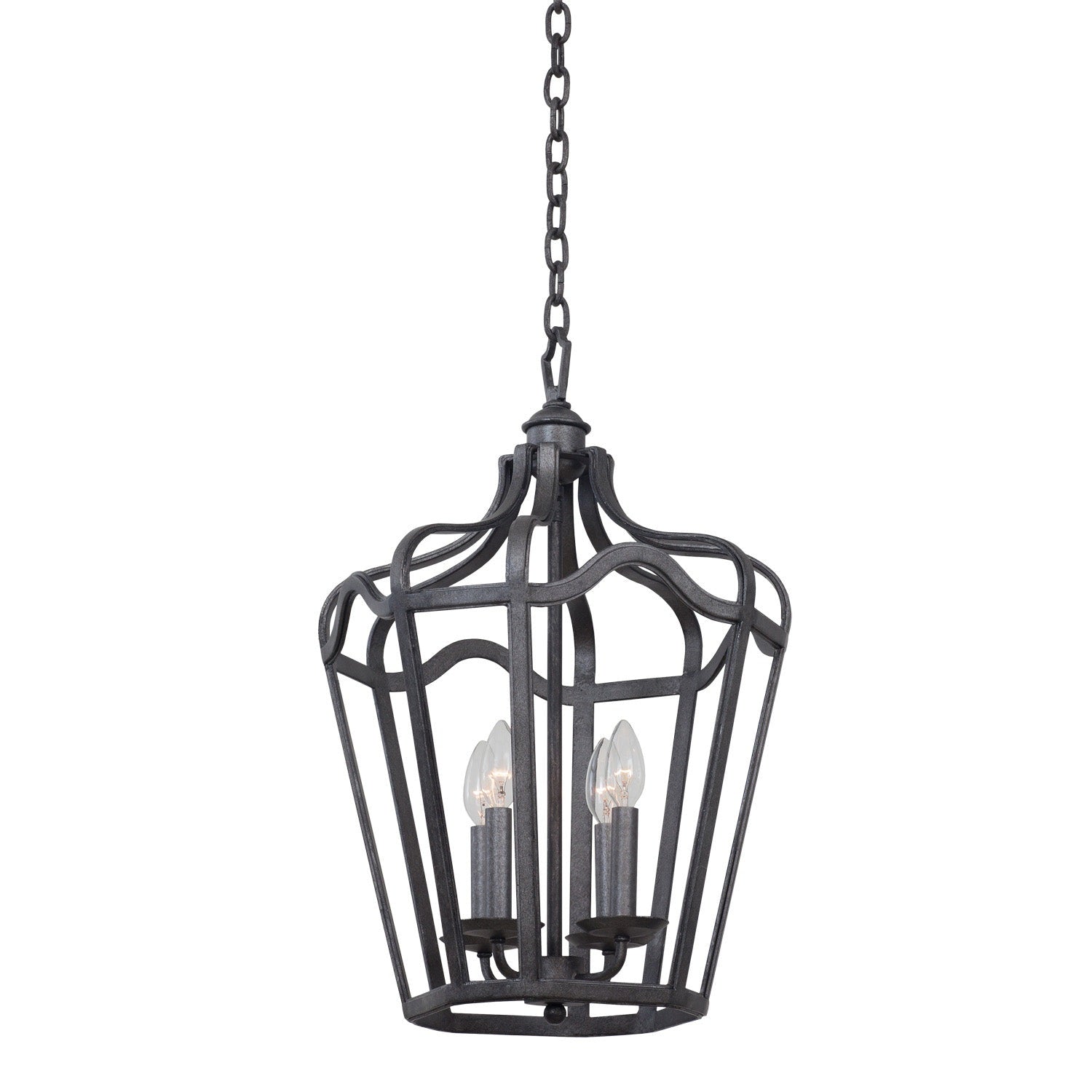 Kalco - 7414CL - Four Light Hanging Lantern - Livingston - Charcoal