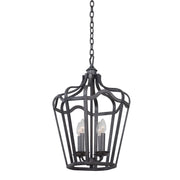 Kalco - 7414CL - Four Light Hanging Lantern - Livingston - Charcoal