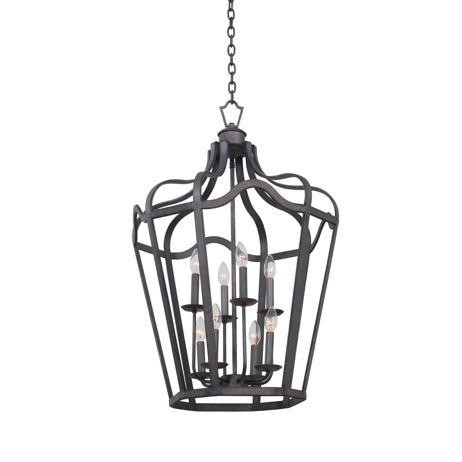 Kalco - 7415CL - Eight Light Lantern - Livingston - Charcoal