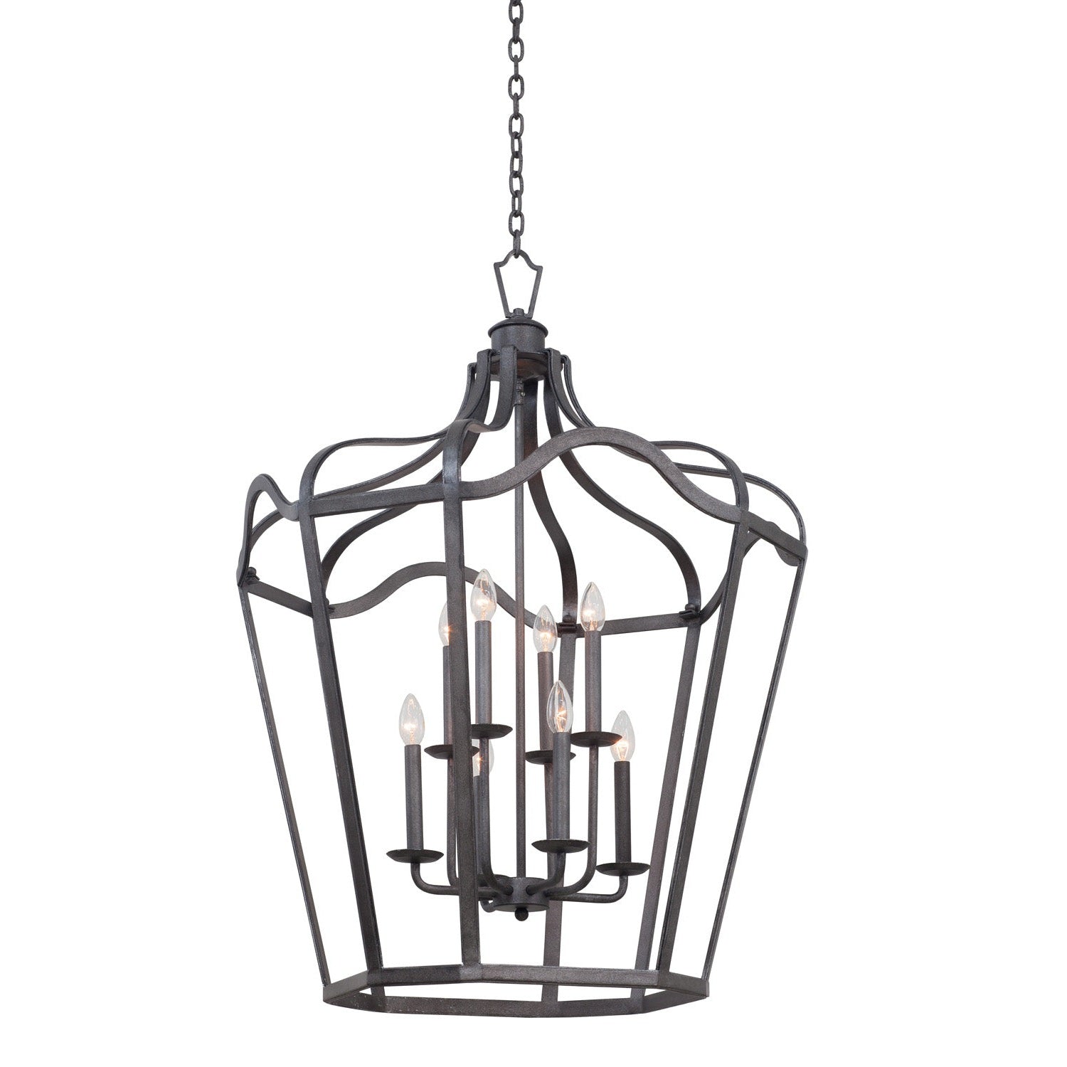 Kalco - 7416CL - Eight Light Lantern - Livingston - Charcoal