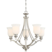 Minka-Lavery - 3295-613 - Five Light Chandelier - Audrey'S Point - Polished Nickel
