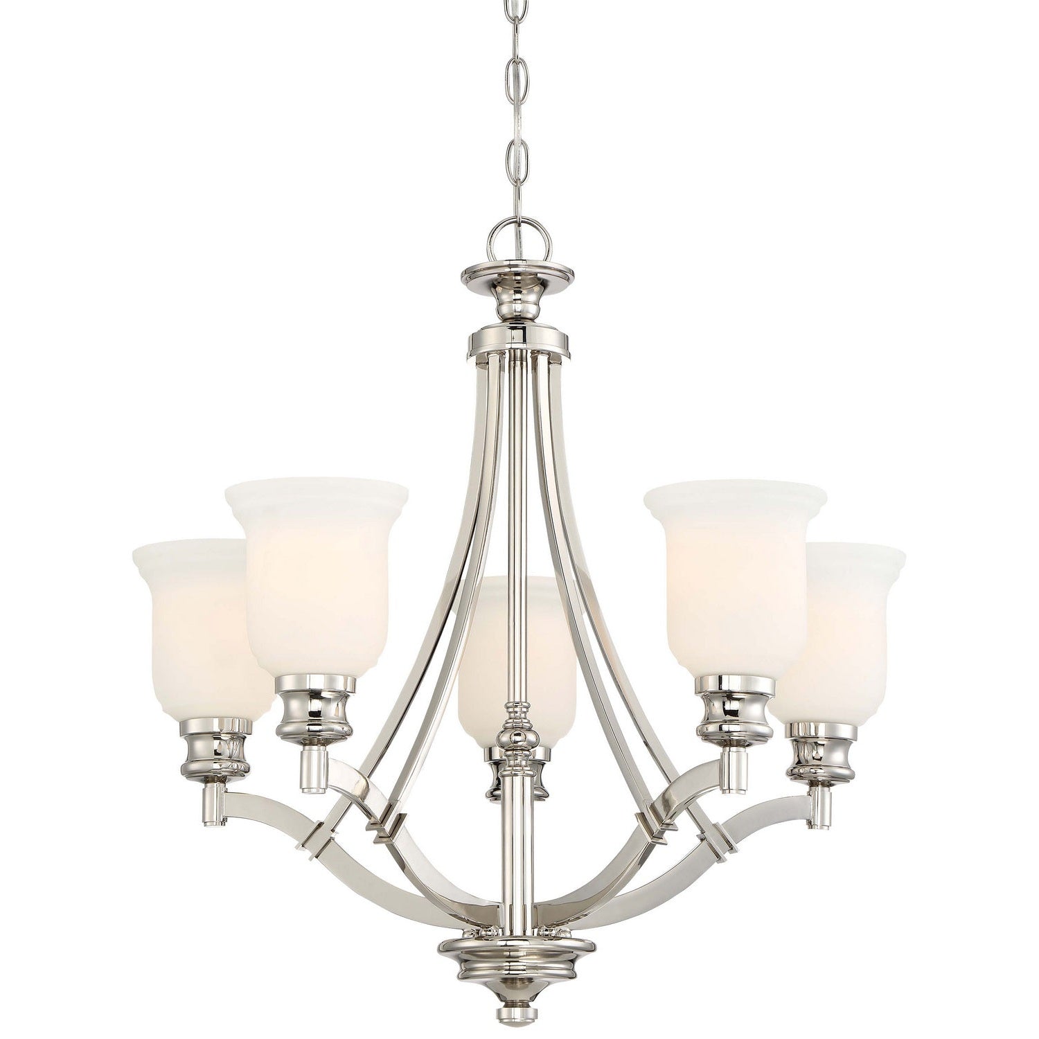 Minka-Lavery - 3295-613 - Five Light Chandelier - Audrey'S Point - Polished Nickel